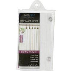 Bath Bliss Premium Hotel Weight Shower-Curtain Liner, White Premium Hotel, Shower Liner ...