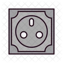 Charge Point Icon - Download in Colored Outline Style