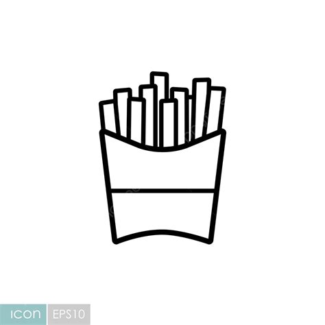 French Fries Vector Icon Fast Food Sign Design Calorie Pack Vector ...