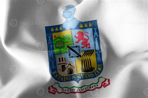 3D illustration flag of Nuevo Leon is a region of Mexico 8027896 Stock ...