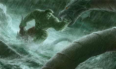 Artstation Hulk Vs Aqua Monster