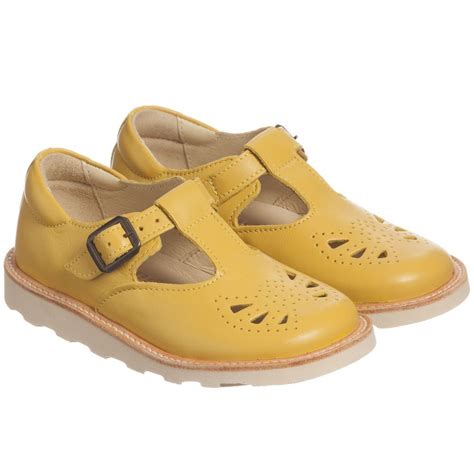 Girls Mustard Yellow Leather Rosie Shoes By Young Soles This Classic