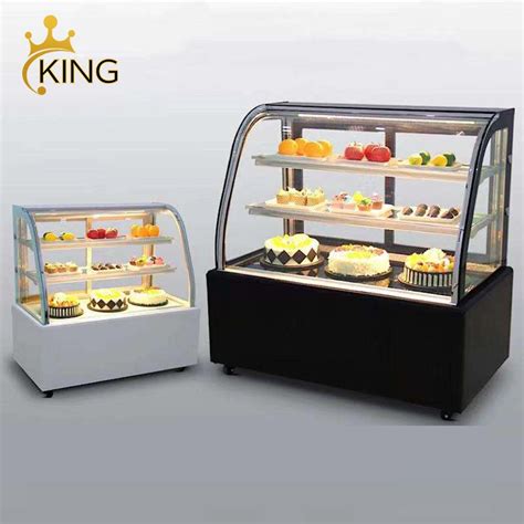 Curved Glass Counter Top Cake Display Refrigerator Pie Chiller Desert