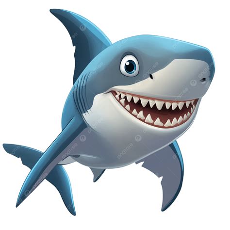friendly animated shark character cartoon shark happy shark animated
