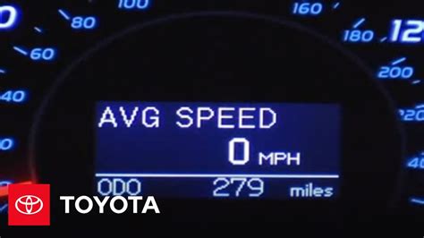 2007 2009 Camry How To Speedometer Multi Information Display