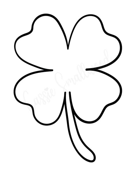 12 Cute Four Leaf Clover Printable Templates FREE Cassie Smallwood