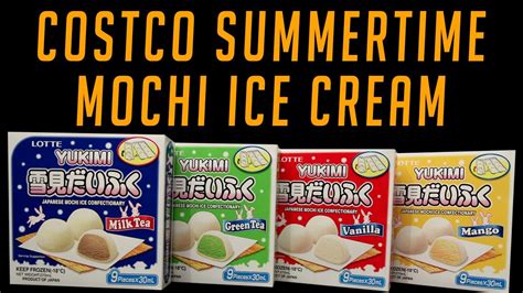 Costco 15 Lotte Mochi Ice Cream Review 🍨🍦 Green Tea Vanilla Mango