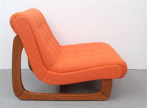 Vintage German Orange Lounge Chair for sale at Pamono