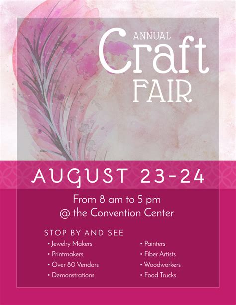 Pink Craft Fair Flyer Template | MyCreativeShop