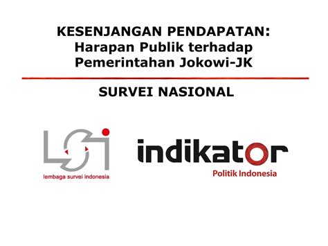 Hasil Survei Nasional Lsi Indikator Tentang Kesenjangan Pendapatan Di