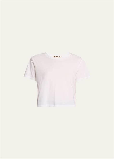 AMO Denim Babe Cropped Tee Bergdorf Goodman