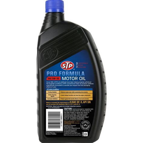 STP Pro Formula Standard Conventional Engine Oil 5W 30 1 Quart