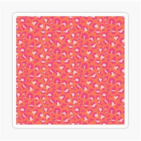 Leopard Print Coral Hot Pink Nude Sticker By Fancyashell Redbubble