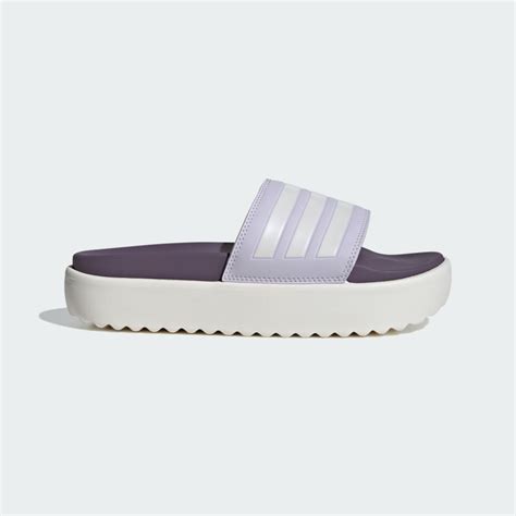 Adidas Adilette Platform Slides Purple Adidas Uae