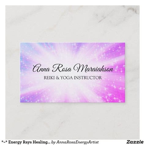 Energy Rays Healing Burst Sparkles Reiki Business Card