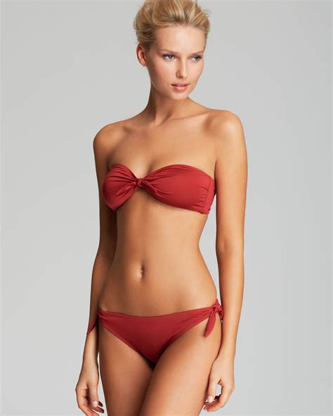 Zinke Gidget Bandeau Bikini Top In Red Lyst