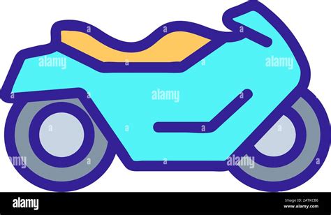 Icono de motocicleta vector Símbolo de contorno aislados ilustración