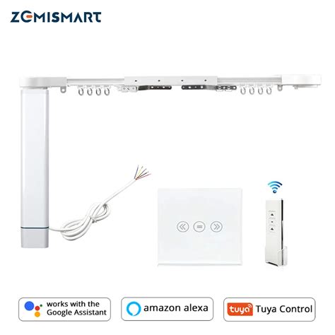 Zemismart Electric Curtains Motor With Tuya Zigbee Curtain Switch Smart