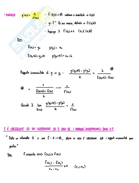 Appunti Per Esame Analisi Matematica 1