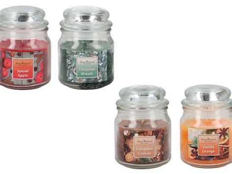 6 pieces - Home Aroma Scented candles 200g mix of 4 designs