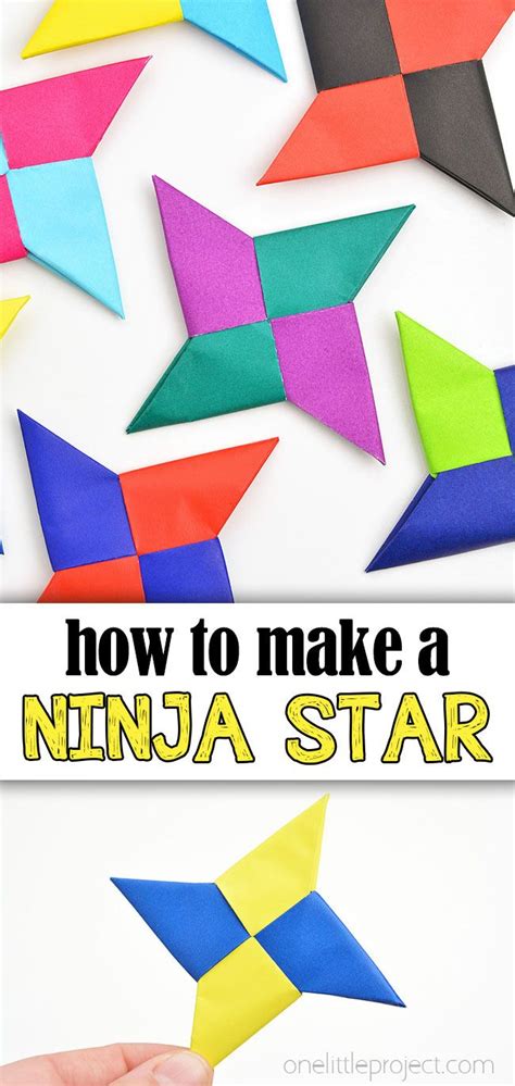 How To Make A Ninja Star Construction Paper Crafts Paper Crafts For