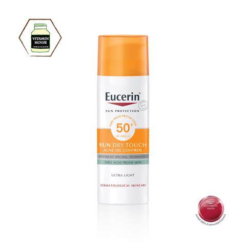 Eucerin SUN Dry Touch Oil Control Face SPF50 PA สำหรบผวผสมและ