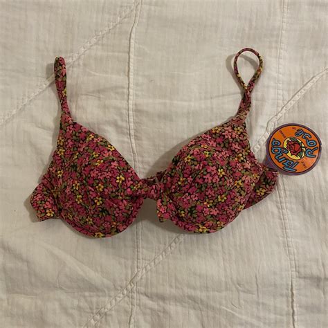 Gorgeous Vintage Floral Bikini Top From The 90s With Depop