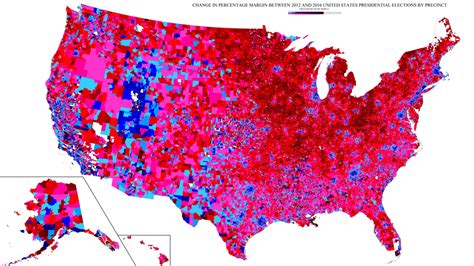 2016 Electoral Map Trump Clinton Vote By Precinct Business Insider