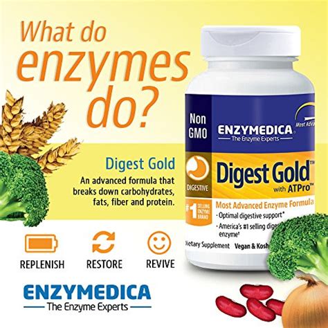 Enzymedica Digest Gold With Atpro High Potency Enzymes For Optimal