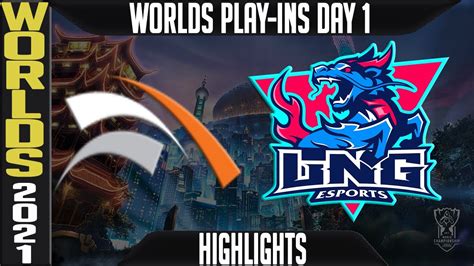 HLE Vs LNG Highlights Worlds 2021 Play In Day 1 Group A Hanwha Life