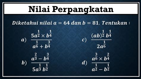 Cara Mudah Menentukan Nilai Perpangkatan Latihan Soal YouTube