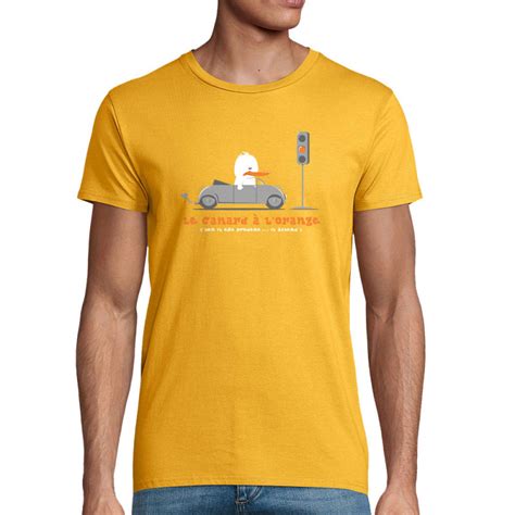 Tee shirt homme coton bio Le Canard à l orange