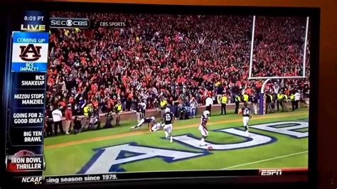 Auburn Vs Alabama 11 30 13 Chris Davis Returns Missed Field Goal For 109 Yard Game Winning Td