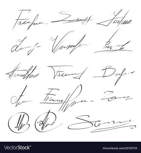 Hand signature handwritten delivery service Vector Image