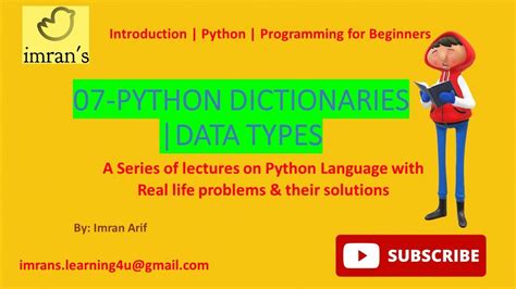 Python Tutorial For Beginners 7 Python Dictionaries Youtube