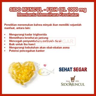 Jual Minyak Ikan Sido Muncul Fish Oil Sidomuncul Suplemen Kesehatan