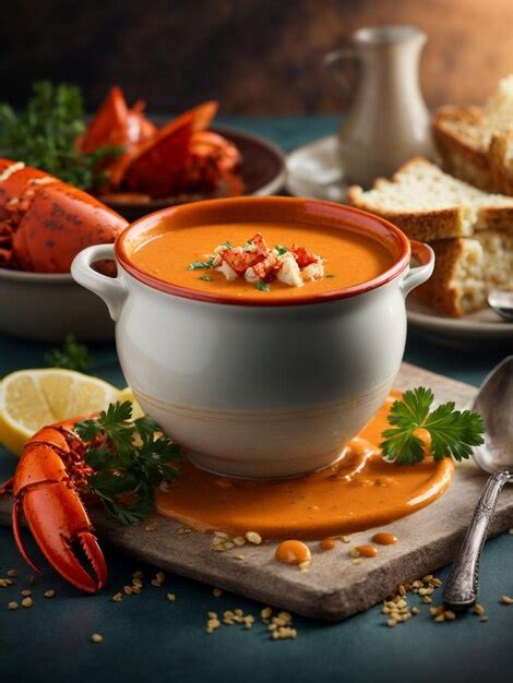 Premium Photo Lobster Bisque Classic Creamy And Smooth Seasoned Soup