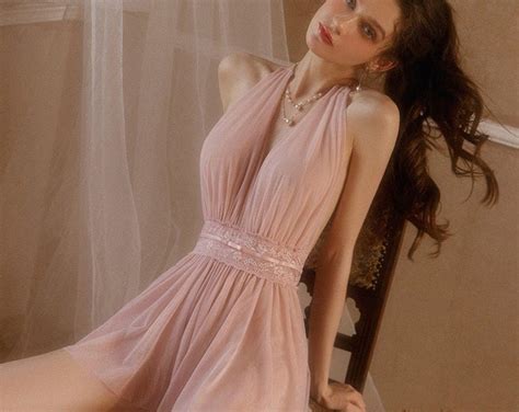 Bridal Long Ivory Lace Nightgown Bohemian Lingerie Wedding Bridesmaid Wedding Bohemian Honeymoon