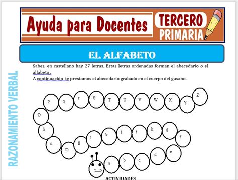 El Alfabeto Para Tercero De Primaria Ayuda Para Docentes