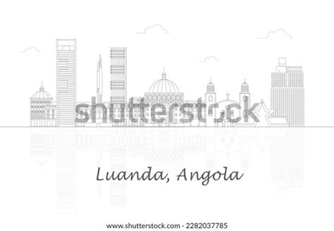 Outline Skyline Panorama City Luanda Angola Stock Vector (Royalty Free ...