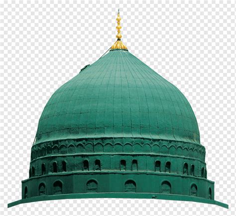 Ilustrasi Bangunan Kubah Hijau Masjid Agung Al Masjid An Nabawi Mekah