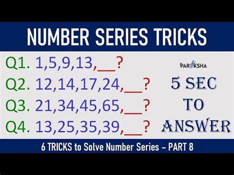 Golden Rules To Solve Number Series By Pareksha Academy Tricks