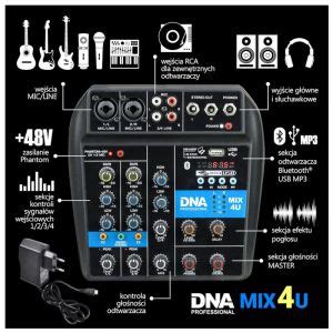 Dna Mix U Mikser Audio Usb Mp Bluetooth Analogowy Kana Y