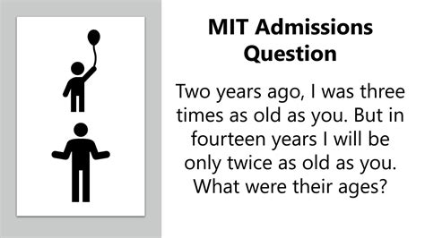 Solve This To Get Into Mit Admission Test Question Youtube