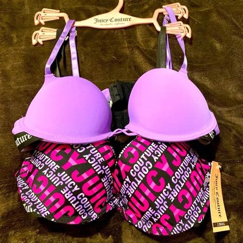 New With Tag Juicy Couture 2 Pieces Set Size 34C Push Up Bras