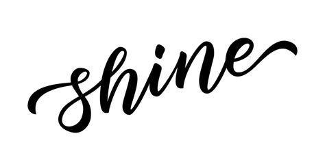 Shine Like A Star Hand Drawn Lettering Phrase Vector Image