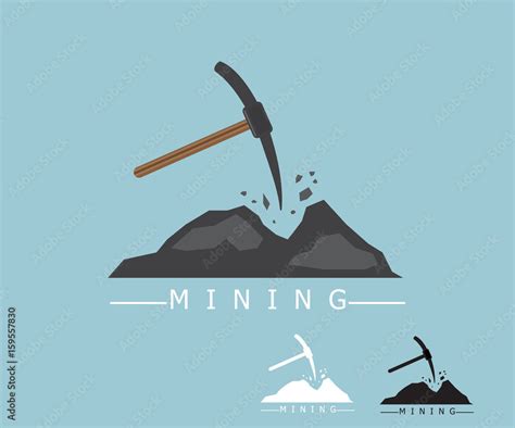 mining logo concept vector Stock Vector | Adobe Stock