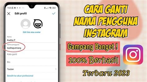 Cara Ganti Nama Pengguna Instagram Terbaru 2023 YouTube