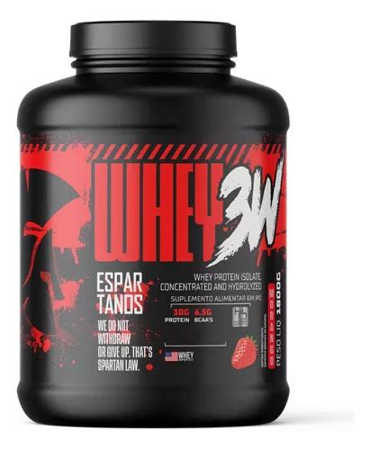 Whey Protein 3w 1 8 Kg Espartanos Nutrition Sabor Morango MercadoLivre