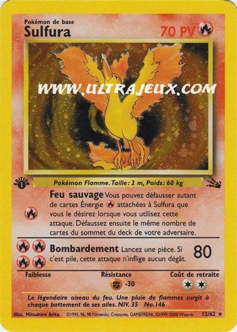 Sulfura Carte Pok Mon Cartes L Unit Fran Ais Ultrajeux